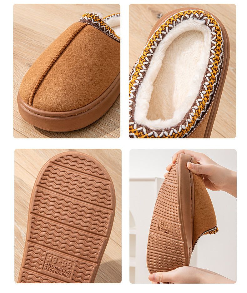 Pantoufles Chaudes Doublure Laine - Style UGG