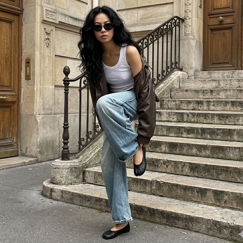 Ballerines Tabi Cuir Vegan