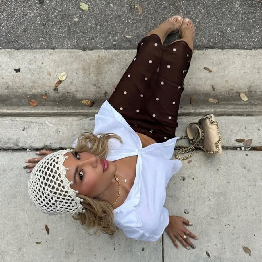 Bonnet Crochet sequin