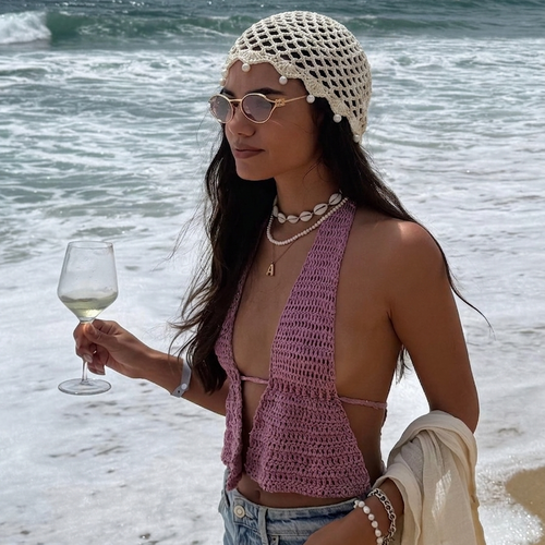 Bonnet Crochet sequin