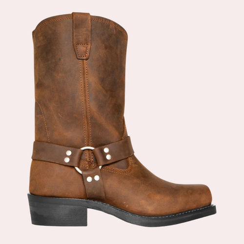 Bottes en Cuir Vieilli pour Homme – Authentique Style Western Idéal pour le Rodéo - image 1