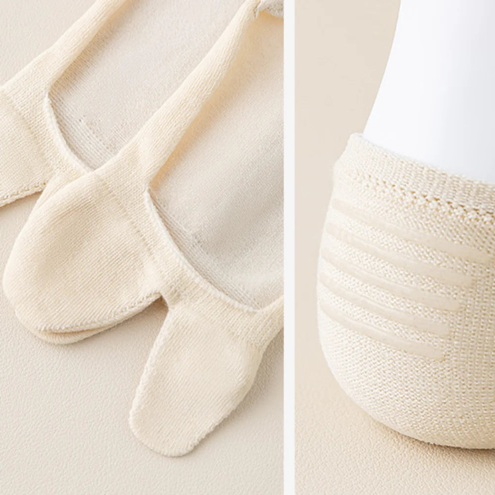 Chaussettes Invisibles en Coton Élastique à 2 Doigts - Anti-Dérapantes pour Bateau - Confort Féminin - image 3
