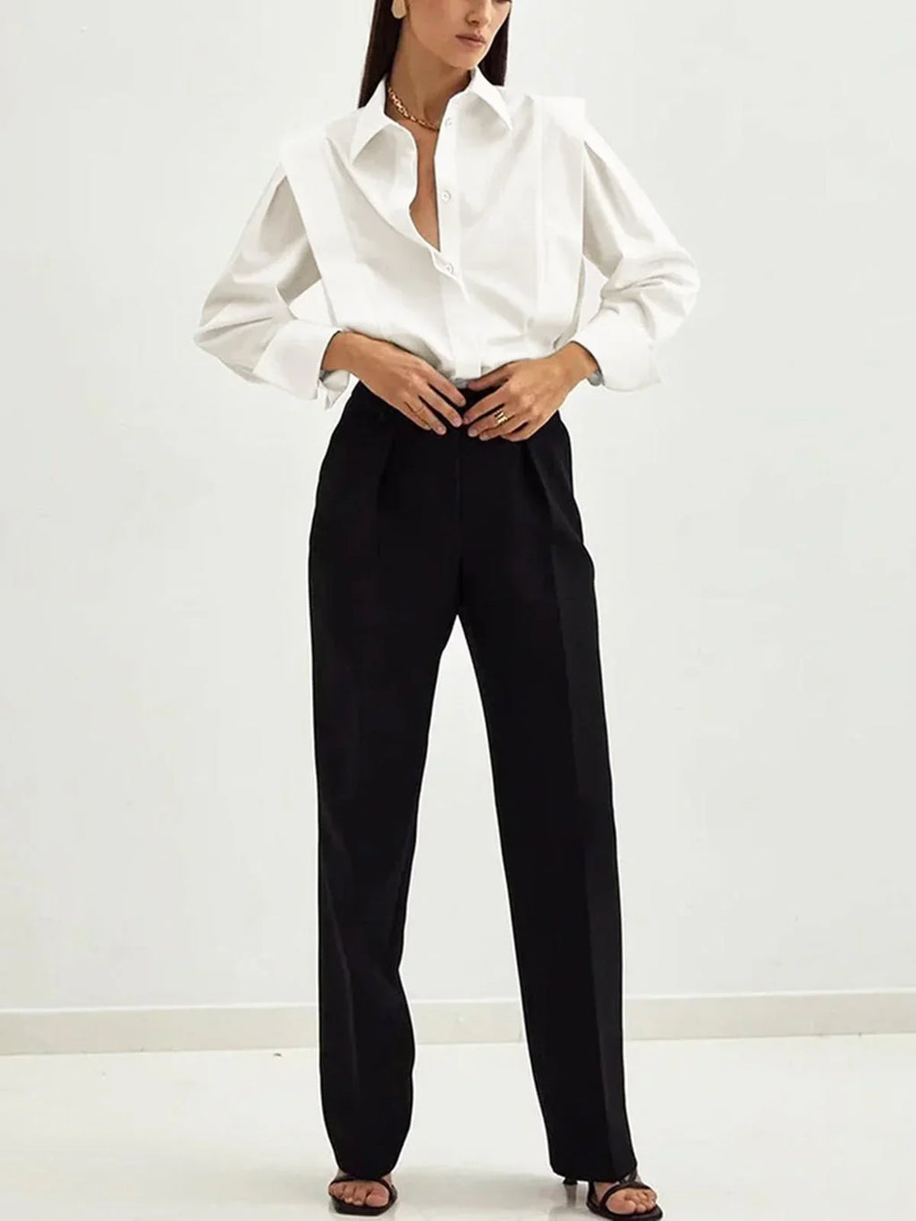 Chemise en tissu respirant femme à boutons multiples pour un style chic en toute occasion - image 5
