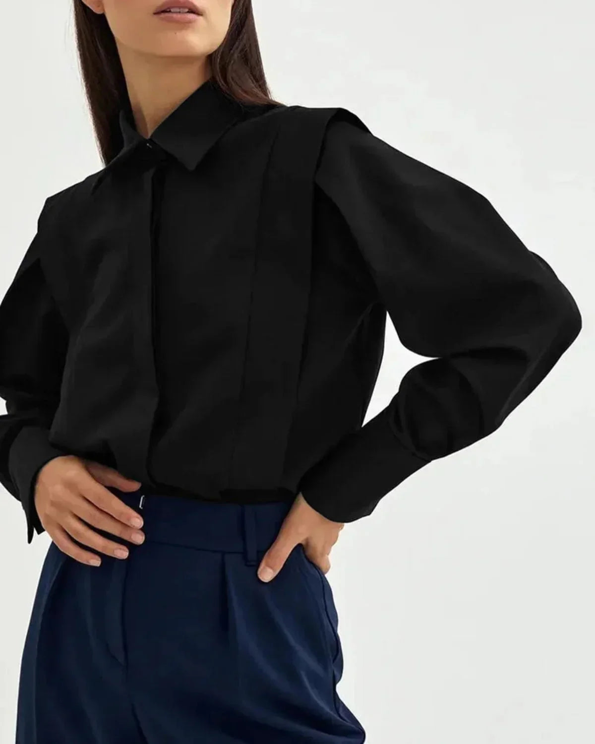 Chemise en tissu respirant femme à boutons multiples pour un style chic en toute occasion - image 8