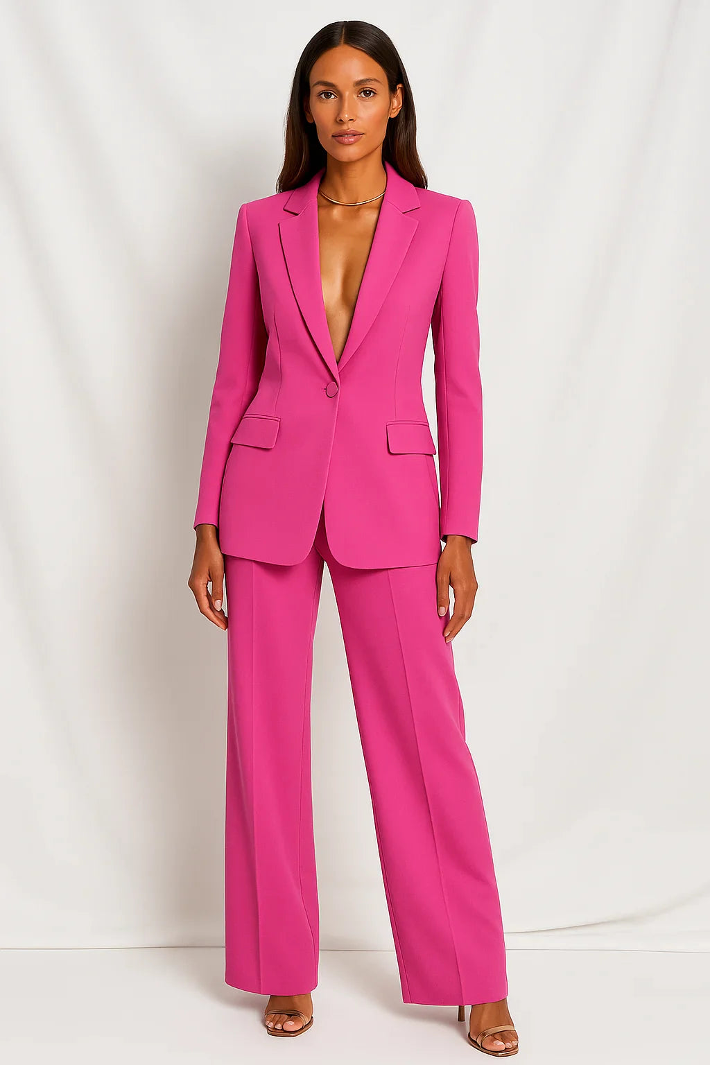 Ensemble en tissu doux blazer et pantalon élégant pour femme - Idéal au bureau ou en soirée - image 6