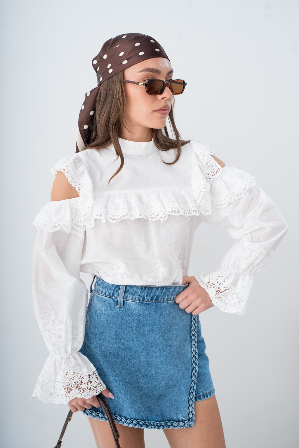 Jupe en jean pour femme avec détail tressé et poches avant - Idéale pour l'été - image 6