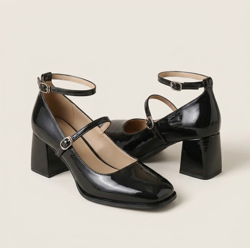 Mary Janes en cuir