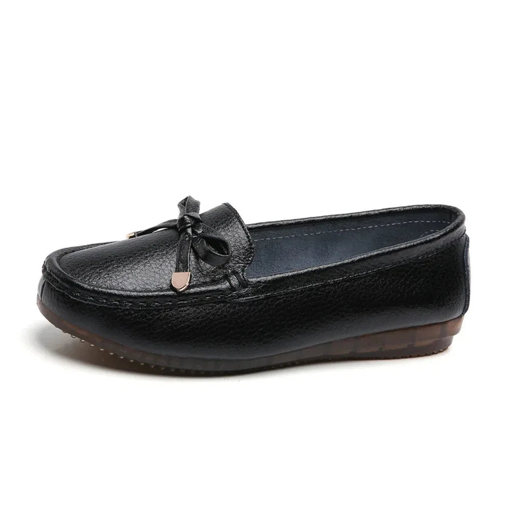 Mocassins en Cuir Noir avec Nœud Décoratif - Chic et Confortable pour Femmes - image 3