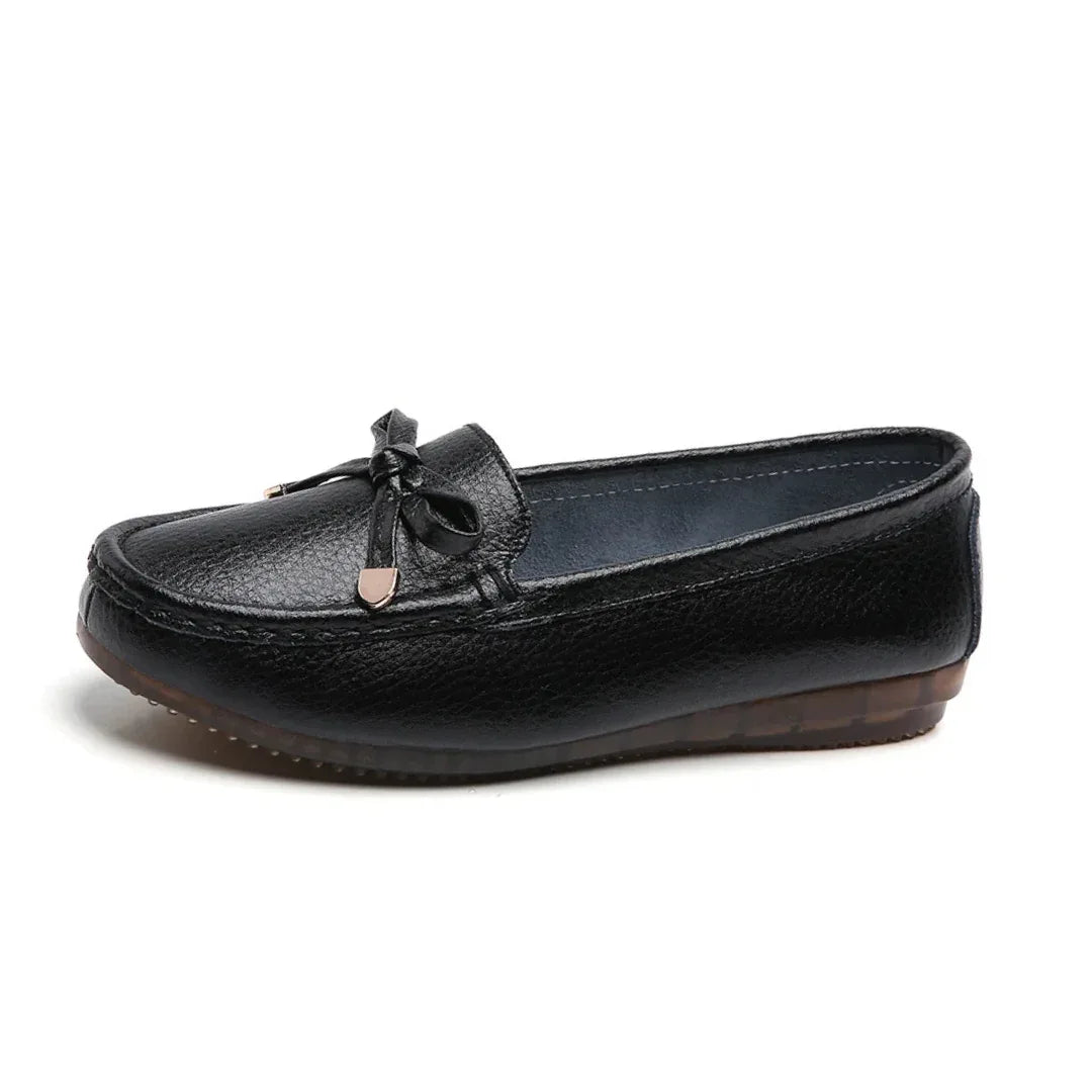Mocassins en Cuir Noir avec Nœud Décoratif - Chic et Confortable pour Femmes - image 3