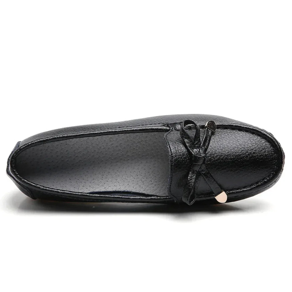 Mocassins en Cuir Noir avec Nœud Décoratif - Chic et Confortable pour Femmes - image 4