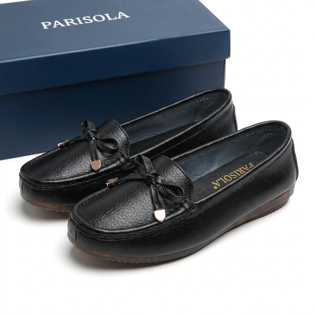 Mocassins en Cuir Noir avec Nœud Décoratif - Chic et Confortable pour Femmes - image 5