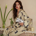 Pyjama 100% Polyester Femme Élégant à Manches Trois Quarts pour Détente - image 1
